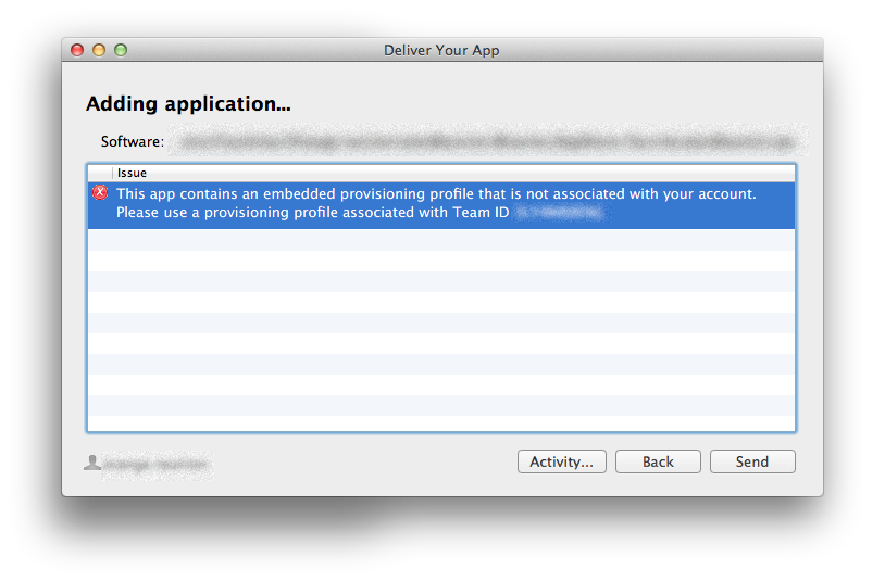 "XCode submission error"